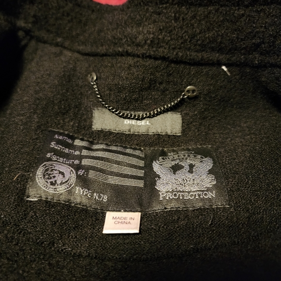 Diesel black 100% wool coat Women's Size S - Picture 4 of 13